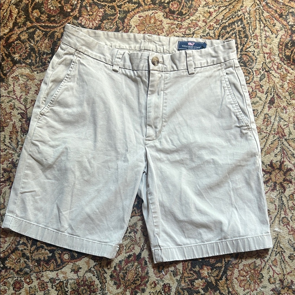 Vineyard Vines Men's Beige Flat Front Shorts